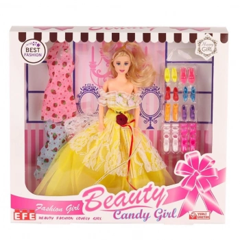 Çocuk 207 Ayakkabı Setli Candy Girl Bebek -Efe Toys