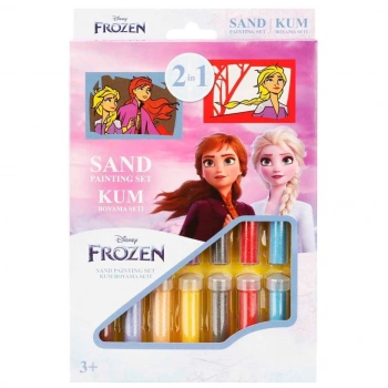 Çocuk 2in1 Disney Frozen Kum Boyama Seti DS 34
