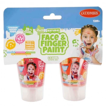 Eğitici Çocuk 2in1 Doğal Yüz ve Parmak Boyası 2’li