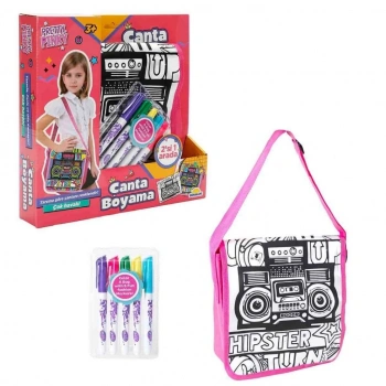 Eğitici Oyuncak 2in1 Omuz Çantası Boyama Seti