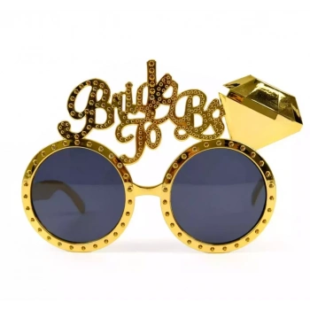 Çocuk Altın Renk Bride To Be Yazılı Gelin Gözlüğü 15x10 cm