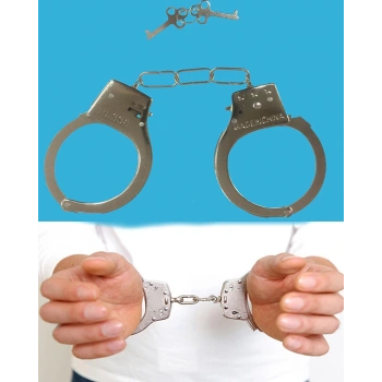 Çocuk Anahtarlı Oyuncak Metal Kelepçe Polis Kelepçesi