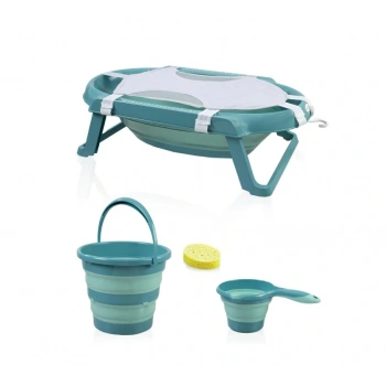 Nessiworld BabyJem Katlanır Banyo 5Li Küvet Seti 596 Turkuaz