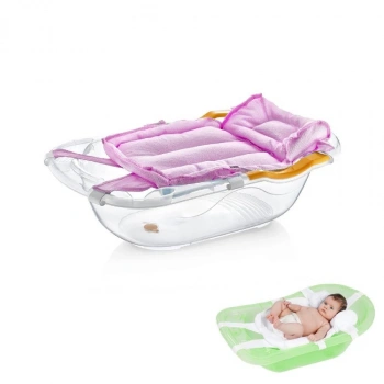 Çocuk BabyJem Köpüklü Bebek Banyo Küvet Filesi 164 Pembe