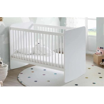 Çocuk Babywhen Pratik Kademeli Sallanır Beşik 60x120 Beyaz