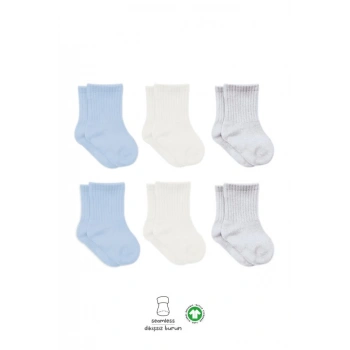 Günlük Kullanıma Uygun Rahat ve Renkli Bebek Çorap Seti – 6lı Kombin