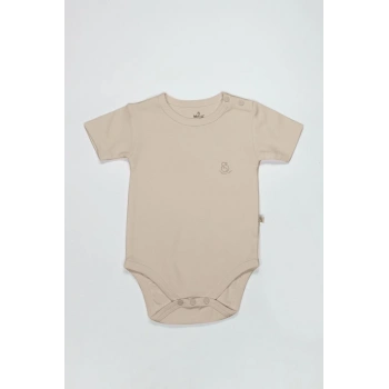 Eğitici Çocuk Bistyle Organik Natural Basic Style Yarım Kol Body BS17103 Bej