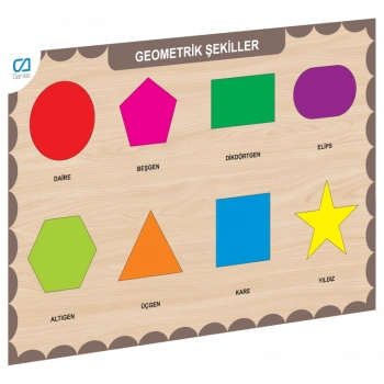 Eğitici Oyuncak CAAHS-3204 CA GAMES AHŞAP GEOMETRİK ŞEKİLLER BUL-TAK