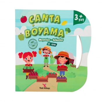 Eğitici Çocuk Çanta Kitap Boyama Kitabı Meyve ve Sebzeler