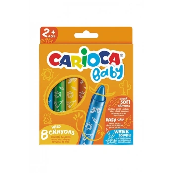Çocuk Carioca Jumbo Bebek Elleri Kirletmeyen Pastel Boya Kalemi 8Li