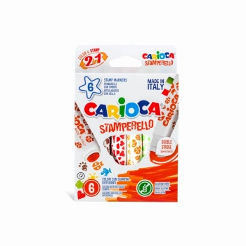 Çocuk Carioca Stamperello Yıkanabilir Keçeli Boya Kalemi 6Lı