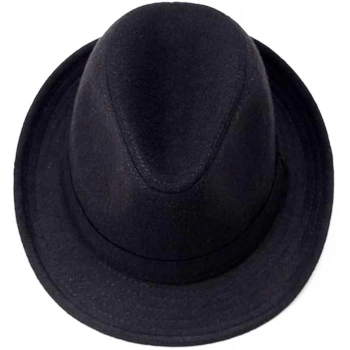 Çocuk Çocuk Boy Siyah Kumaş Fötr Şapka Gösteri Şapkası Michael Jackson Şapkası 54 No