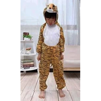 Çocuk Çocuk Kaplan Kostumu - Aslan Kostümü 4-5 Yaş 100 cm