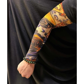 Giyilebilir Kol Dövmesi 3D Baskılı Çorap Dövme Kol Bacak Model 27