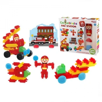 Çocuk Dede Kaktüs Bloklar İtfaiye 55 Parça