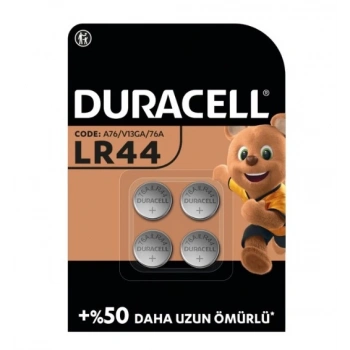 Eğitici Çocuk Duracell Özel Alkalin 4Lü 1,5V Düğme Pil LR44