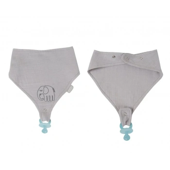 Çocuk Emzik Askılı Müslin Önlük 837 Gri