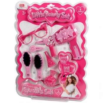Çocuk Fön Makineli Kartela Güzellik Seti 9 Parça
