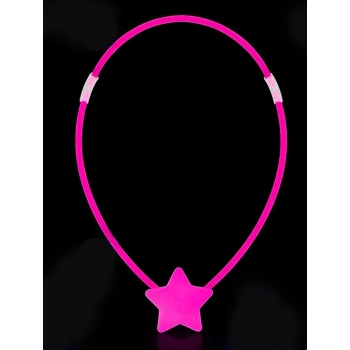 Çocuk   Glow Stick Yıldız Kolye - Glow Kolye - Glow Stick Partisi Yıldız Kolye 6 Adet
