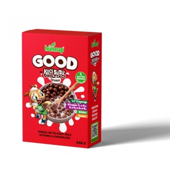 Eğitici Çocuk Hünnap Keçi Sütlü Çikolata ve Vitamin Tahıllı Glutensiz Gevrek 240 Gr