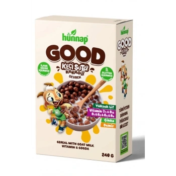 Eğitici Oyuncak Hünnap Keçi Sütlü Kakao ve Vitamıin Tahıllı Glutensiz Gevrek 240 Gr