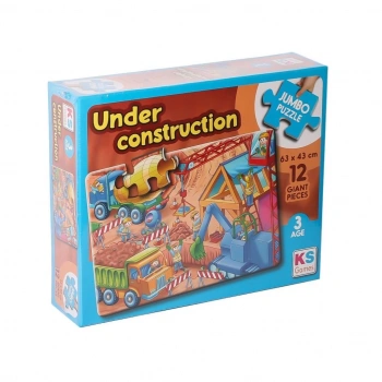 Çocuk JP 314004 Under Construction Jumbo Puzzle 12 Parça