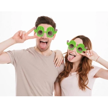 Kaktüs Temalı Hawaii Yaz Partisi Gözlüğü Tropikal Parti için Eğlenceli Tasarım