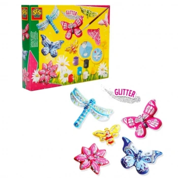 Eğitici Çocuk Kalıba Dök ve Boya Simli Kelebekler