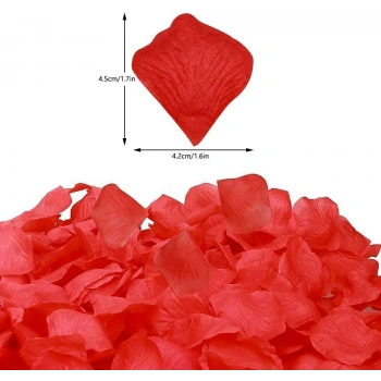 Eğitici Çocuk Kırmızı Renk Gül Yaprağı Şekilli Konfeti – 10 Paket 1000 Adet