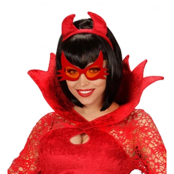 Çocuk KırmızıRenkBıyıkTasarımlıKediGözlüğü19x11cm