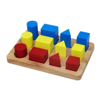 Çocuk Kutulu Ahşap  Geometrik Büyükten Küçüğe