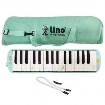  Lino 32 Tuşlu Bez Çantalı Melodika Pastel Yeşil