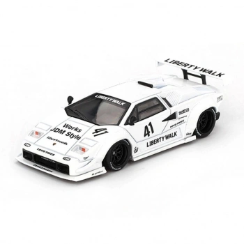 Eğitici Çocuk Mini GT 1/64 Lamborghini Countach LB-WORKS White 2024 Tokyo Auto Salon - Blister Paket