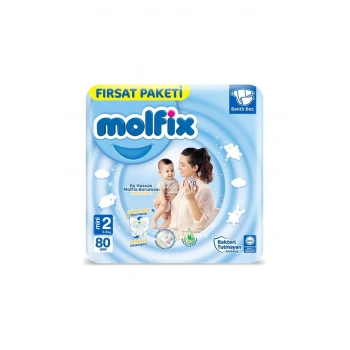Molfix Bebek Bezi Fırsat Paketi 2 Beden 3-6 Kg 80 Adet