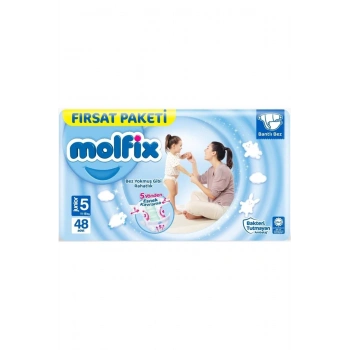 Molfix Bebek Bezi Fırsat Paketi 5 Beden 11-18 Kg 48 Adet