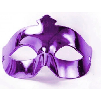 Eğitici Çocuk Mor Renk Kostüm Partisi Ekstra Parlak Balo Maskesi 15x10 cm