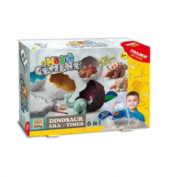 Çocuk Paulinda Magic Cement Dinosaur Era / Times 6in1 Hobi Set 500 gr