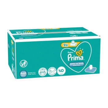 Eğitici Oyuncak Prima Temiz ve Ferah Islak Havlu Mendil 9Lu 468 Yaprak