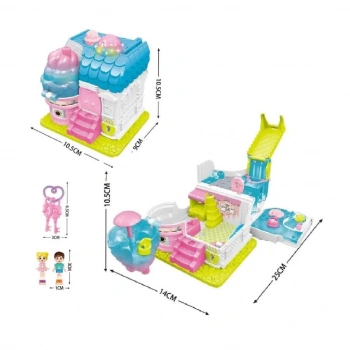 Çocuk QF2910-11-12-13-14-15 Işıklı Müzikli Aksesuarlı Ev Serisi Açılıp-Katlanır