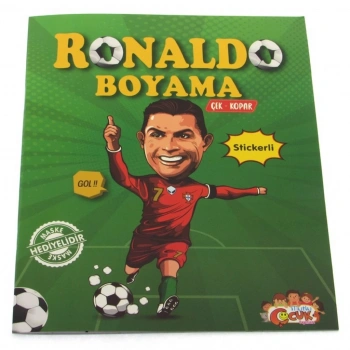Çocuk Ronaldo Çıkartmalı Maskeli Boyama Kitabı