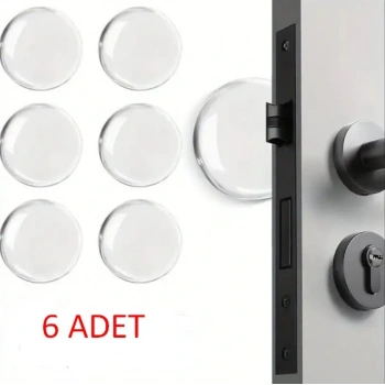 Eğitici Oyuncak Şeffaf  Silikon Mobilya ve Kapı Durdurucu Darbe Pedi 6 lı