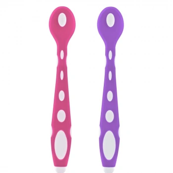 Çocuk Silikon Mama Kaşığı 563 Pembe Mor