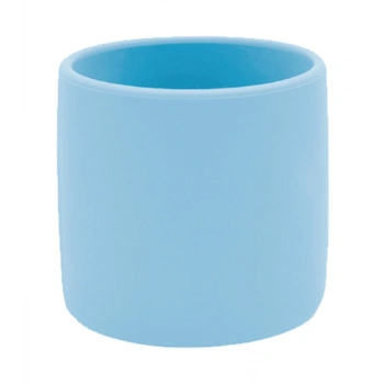 Silikon Mini Bardak Mineral Blue Bebek İçin Kaymaz ve Güvenli Silikon Bardak