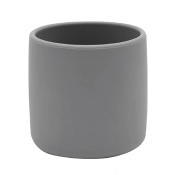 Silikon Mini Bardak Powder Grey Bebek İçme Bardak Ergonomik