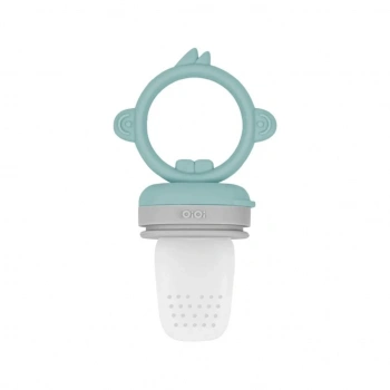   Silikon Püre Meyve Sebze Emziği Aqua Green / Powder Grey