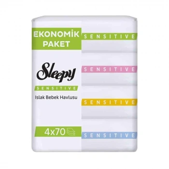 Eğitici Oyuncak  Sleepy Sensitive Islak Havlu Mendil 4x70 280 Yaprak
