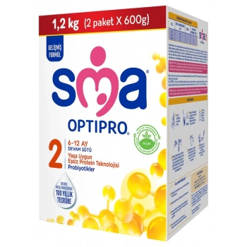 Çocuk SMA Optipro Probiyotik 2 Bebek Devam Sütü 6-12 Ay 1200 Gr