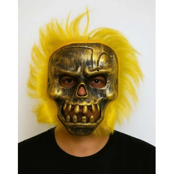 Eğitici Oyuncak Wild Skull - Bakır Kafatası Sarı Saçlı İskelet Maske