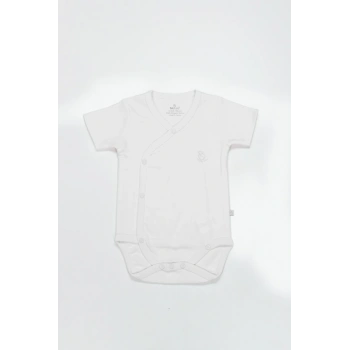 Organik Natural Basic Style Kruvaze Yarım Kol Body BS17101 Beyaz