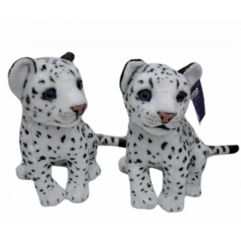 PL50135 25 CM OTURAN KÜÇÜK BEYAZ LEOPAR-HLY